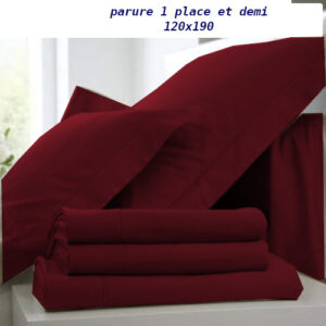parure rouge bordeaux 1 place et demi