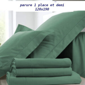 parure de lit vert clair 1 place