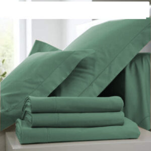 parure de lit 2 places 140×190 4 pièces en vert clair